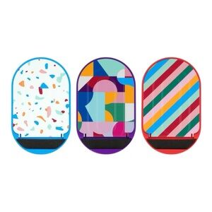 Colorful Pattern Phone Grip Stand - Blue, Purple & Red Options